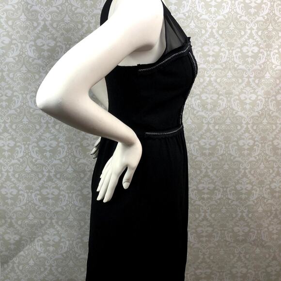 2/$30 Princess Vera Wang 4 Womens Black Sheer Chain Detail Sleeveless Dress - Picture 5 of 8
